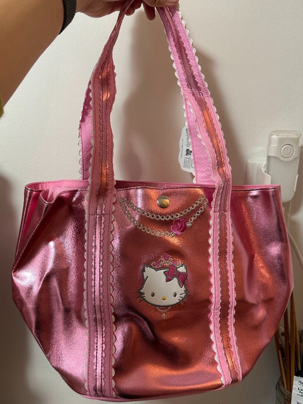 vintage charmmy kitty hand bag bucket tote